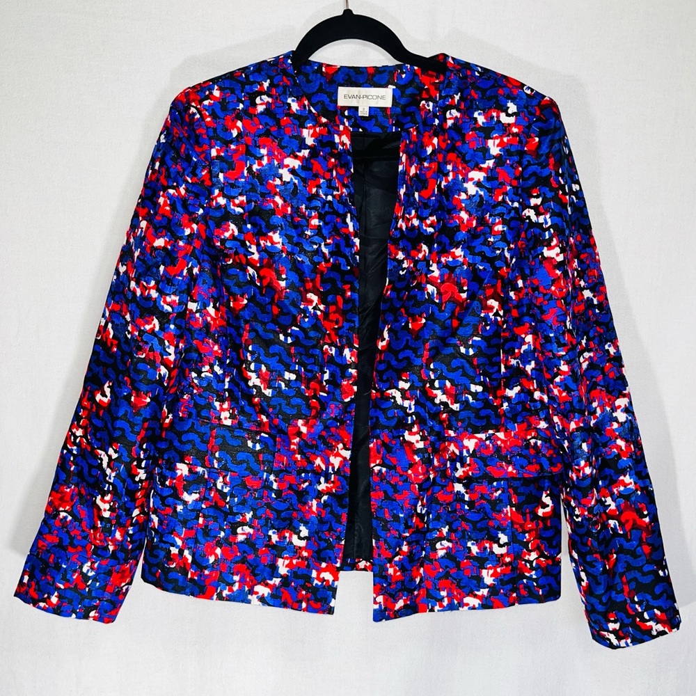 Evan Picone, Size 8, Multicolored Suit Blazer